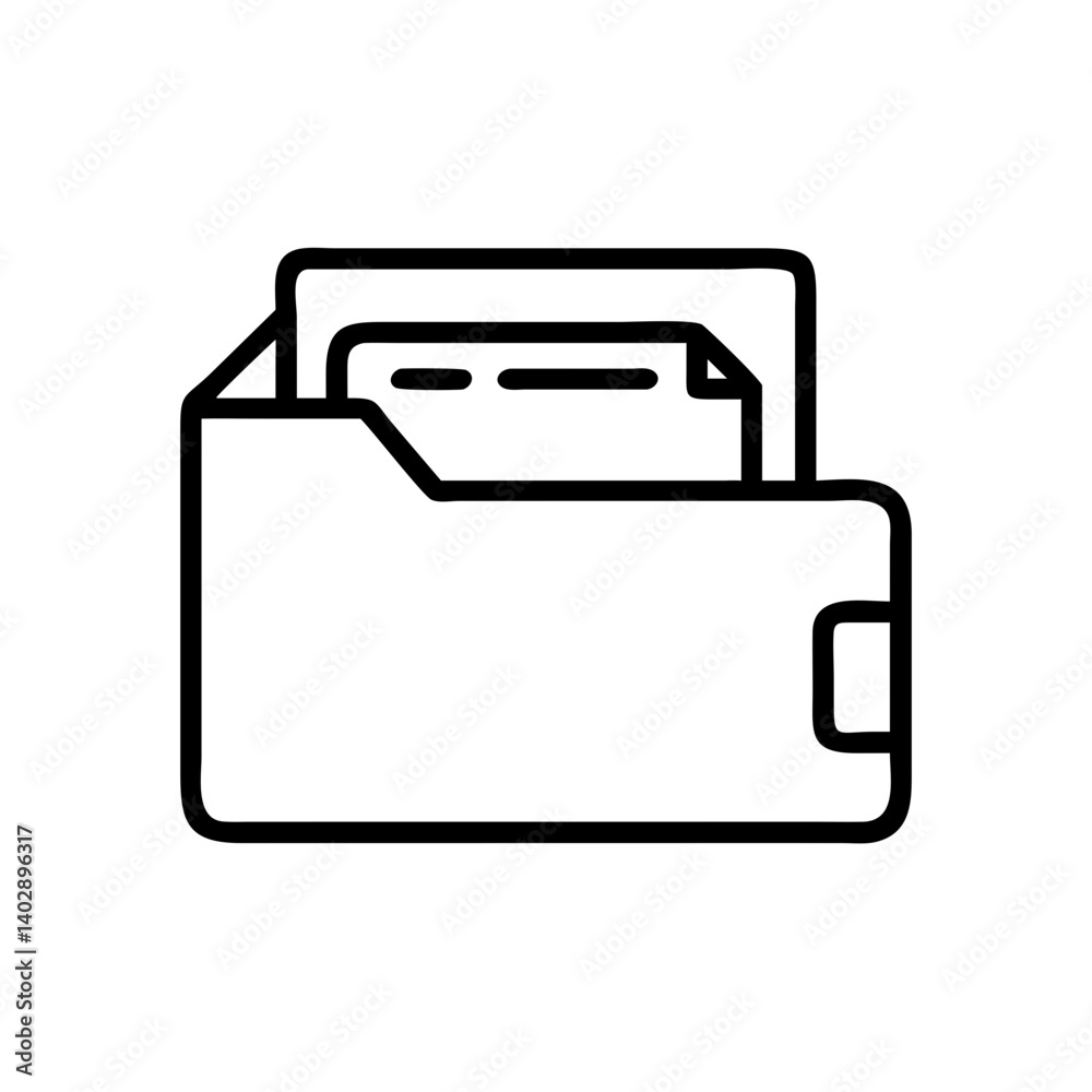 Minimalistic Document Folder Icon: Modern Style and Versatility Minimalistic Document Folder Icon: Modern Style and Versatility