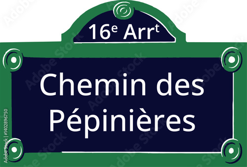 16e Arrt, Elegant Parisian Street Sign