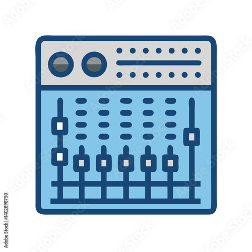 Sound Mixing Console Icon Representing Audio Production and Music Engineering