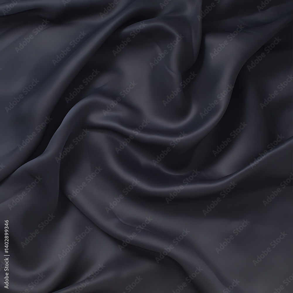 Obraz premium Navy Silk Drape Texture