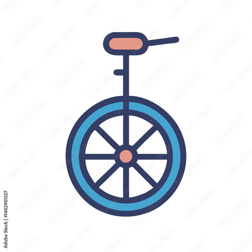 Unicycle Icon Representing Circus Skills and Balance Training Unicycle Icon Representing Circus Skills and Balance Training