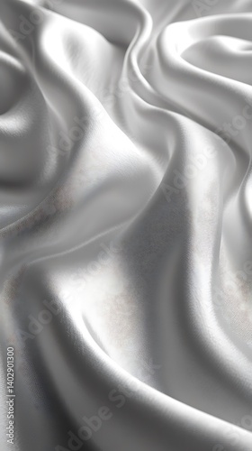 Elegant Silver Satin Phone Wallpaper   Flowing Shiny Fabric with Soft Folds | Luxury 4K Mobile Background

