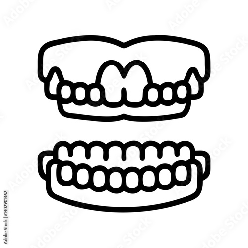Upper and Lower Jaw Teeth Representing Dental Health and Oral Care