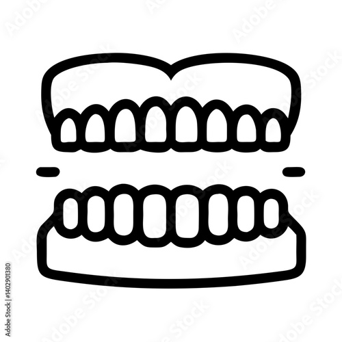 Upper and Lower Jaw Teeth Representing Dental Health and Oral Care