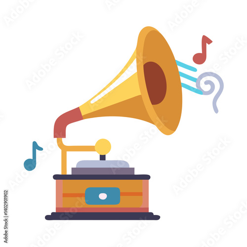 Vintage Gramophone Representing Retro Music and Classic Audio Playback