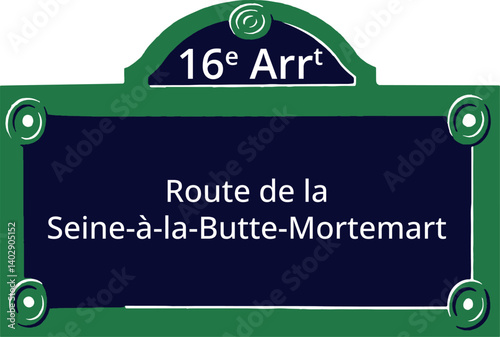 16e Arrt, Elegant Parisian Street Sign