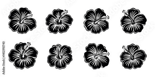 Abstract floral decoration flowers vector Design line art illustration silhouettes Floral vintage sketch   