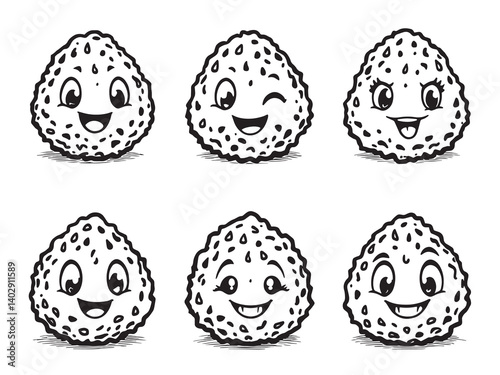Falafel set line art