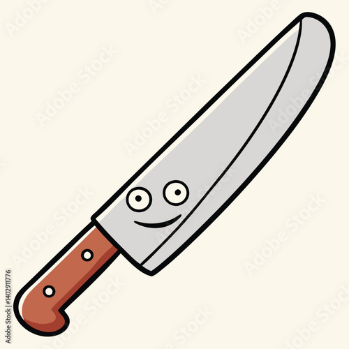 knife on white background 