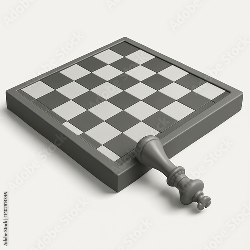 A classic chess board featuring alternating black and white squares ready for a strategic game of intelligence and skill
