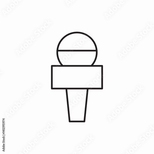 Microphone news media speech icon vector sign