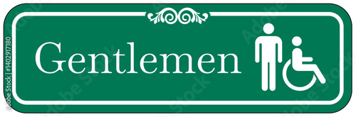 Restroom sign gentlemen