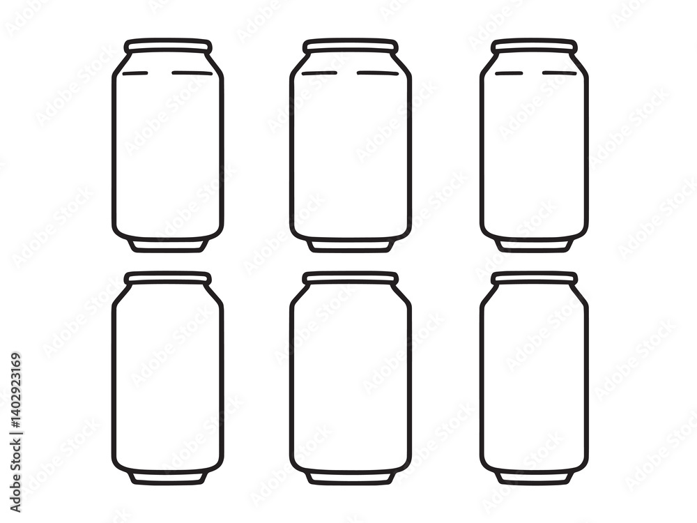 Soda set line art illustration Soda set line art illustration
