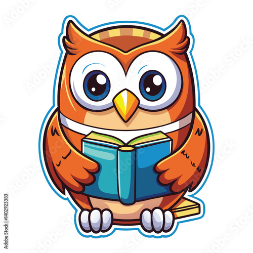 owl reading book