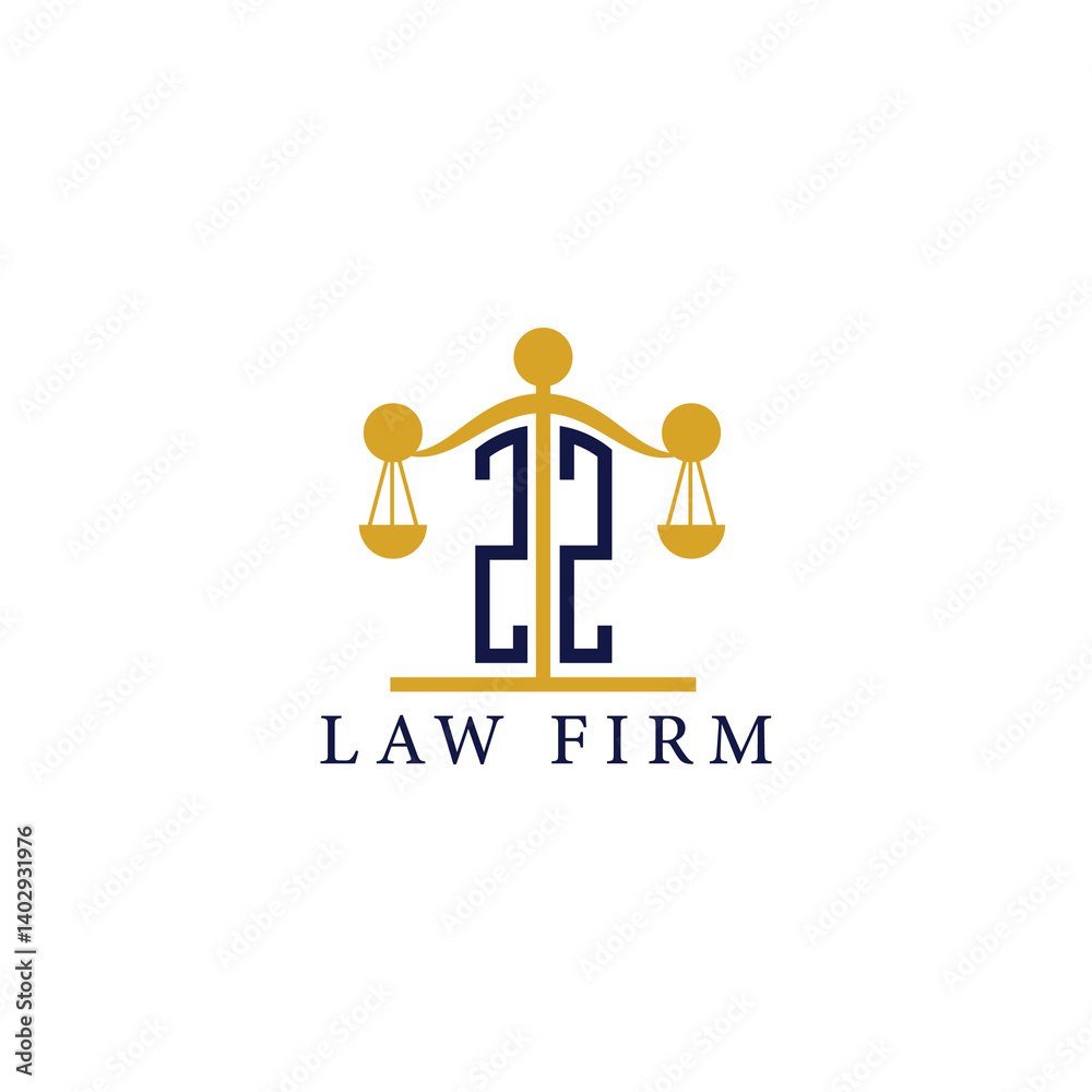 Modern Law Firm Logo with Scales of Justice Modern Law Firm Logo with Scales of Justice