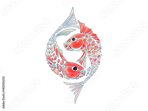 fish on a white background