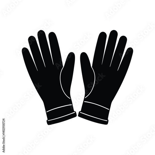 Isolated Gardening Gloves Vector Illustration