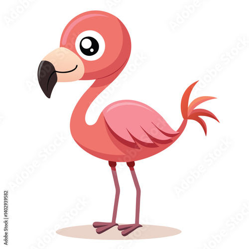 Illustration of a flamingo Beautiful pink flamingo 