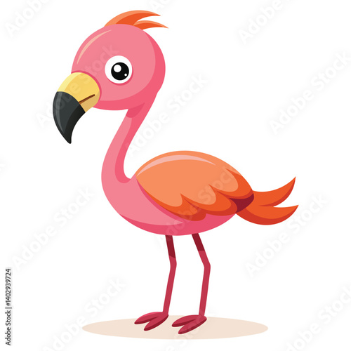 Illustration of a flamingo Beautiful pink flamingo 