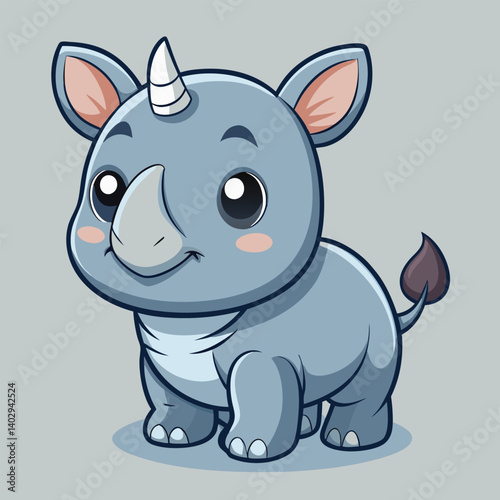 Cute rhino cartoon