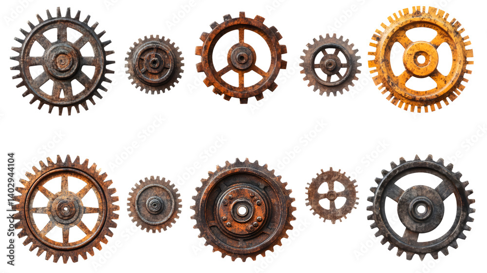 Grunge Cog Wheels Gear Set for Industrial Designs and Steampunk Concepts Grunge Cog Wheels Gear Set for Industrial Designs and Steampunk Concepts