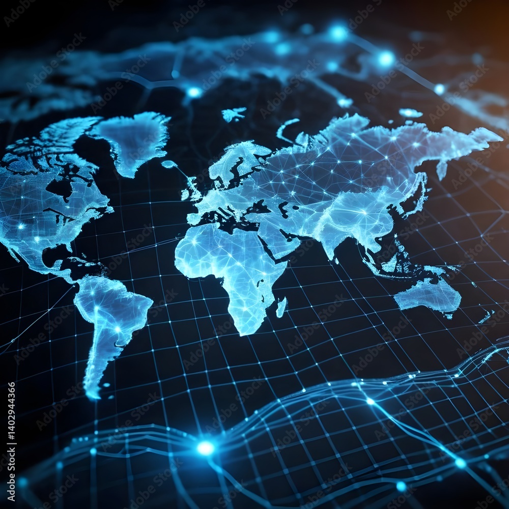 Fototapeta premium Global Network Connection
