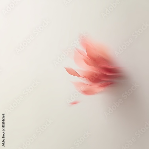 Delicate petals floating softly against a creamy white background