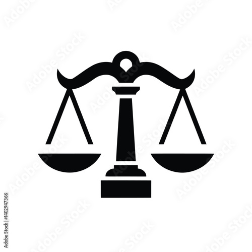 Black Silhouette of Justice Scales