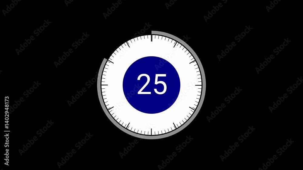 30 seconds countdown timer on transparent background, countdown timer from 30 to 0 with alpha channel.
30 seconds countdown timer on transparent background, countdown timer from 30 to 0 with alpha channel.