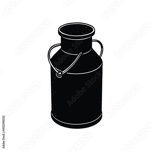 Isolated Milk Churn Vintage Container Art