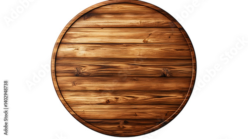 Sleek Round Table on Transparent Background: Professional Top-View Furniture Image