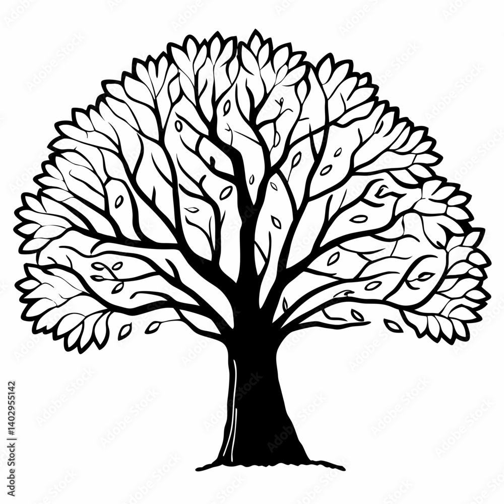 vector tree silhouette vector tree silhouette