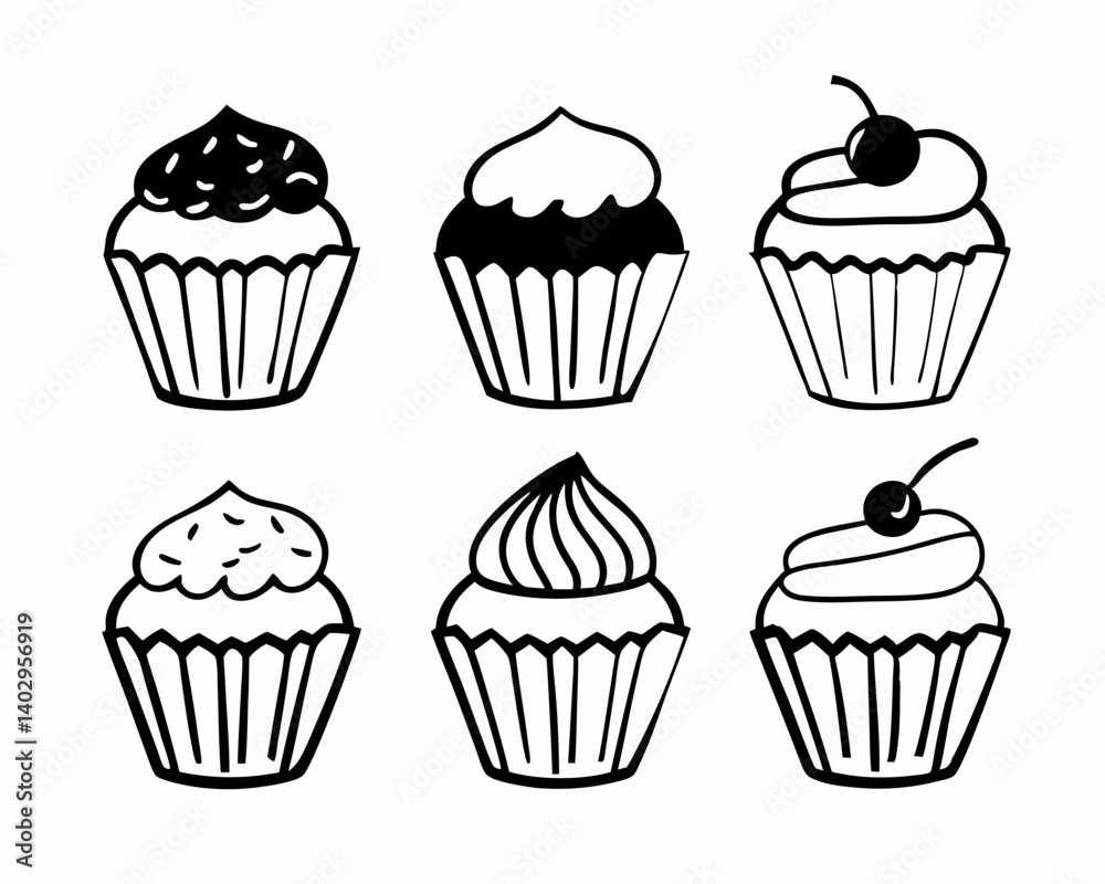 set of cupcakes set of cupcakes