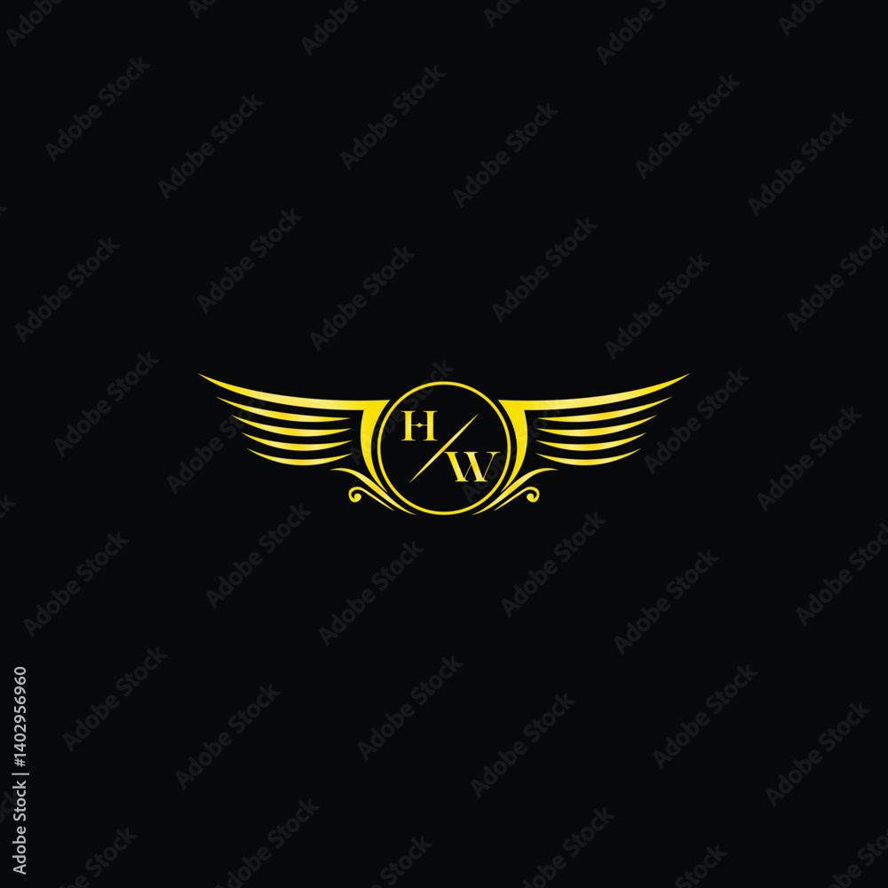 Luxury Winged Badge with Monogram Luxury Winged Badge with Monogram