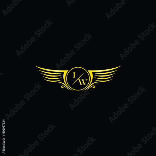 Luxury Winged Badge with Monogram