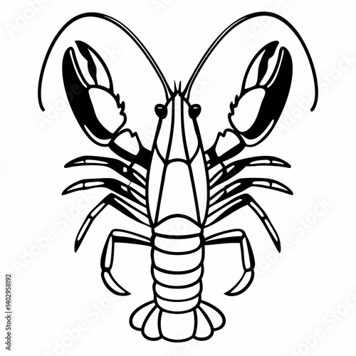 crayfish vector illustration