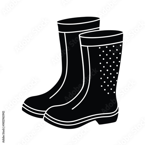 Rubber Boots Farm Shoes Clipart