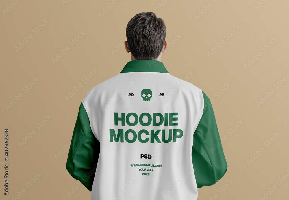 Backward Jacket Mockup Stock Template | Adobe Stock