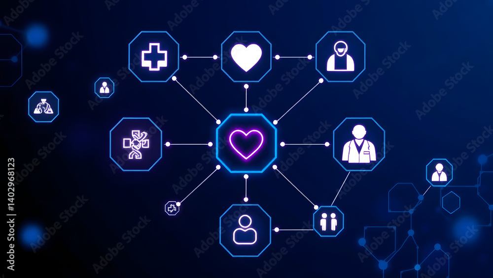 Futuristic Medical Technology Network Healthcare Innovation & Connectivity Futuristic Medical Technology Network Healthcare Innovation & Connectivity