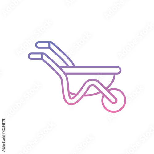 Wheelbarrow Icon vector stock illustration