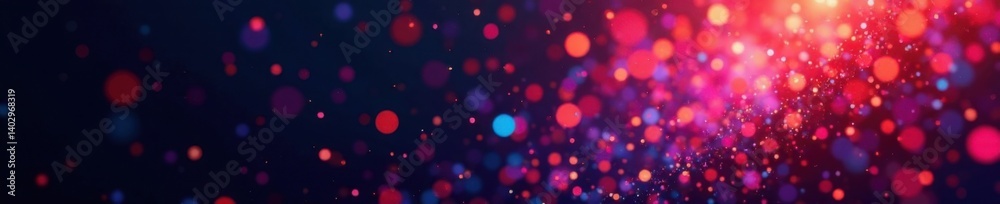 Confetti explosion in bright hues against a dark background , festive, vibrant, darkness