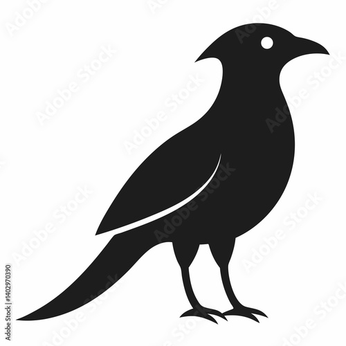 bird silhouette icon on white background