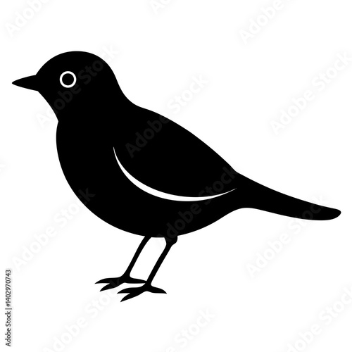 bird silhouette icon on white background