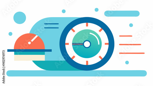 Speedy Analysis Graphic An illustration depicting a fastmoving digital clock alongside an MRI scan representing the rapid analysis capability of AI in diagnostics for aging