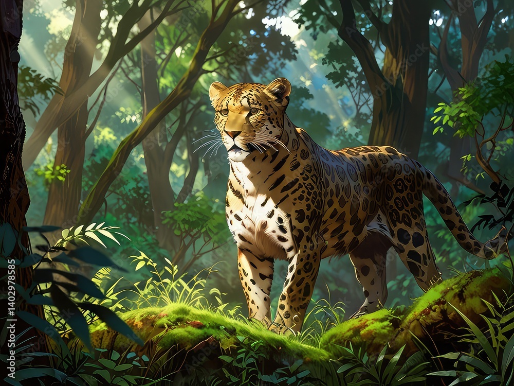 leopard on transparent background, leopard in the zoo, portrait of a leopard, leopard on the rock