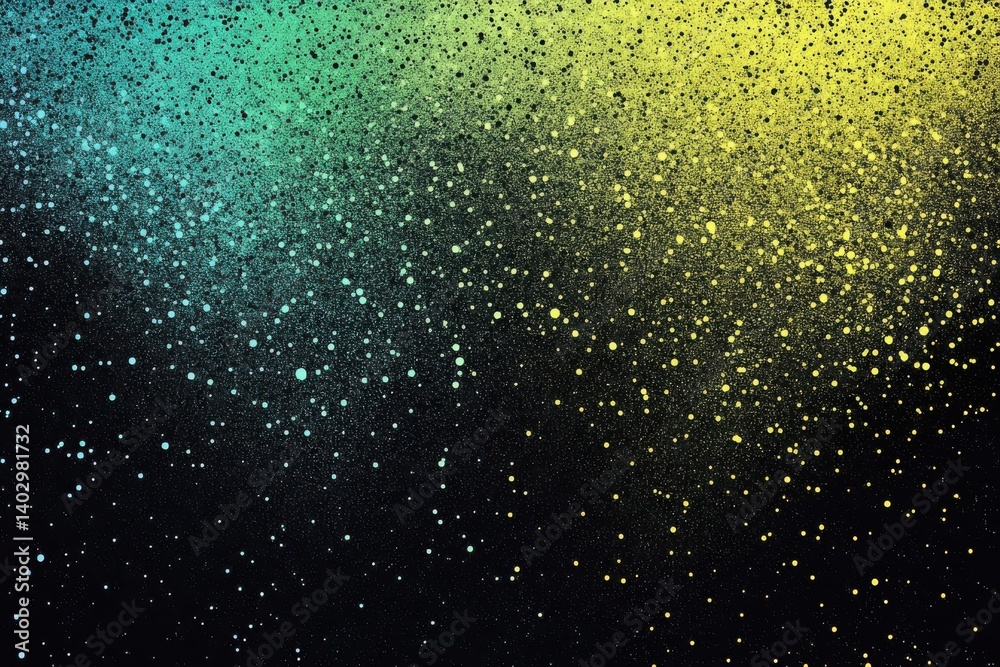 Grainy black background with glowing green-yellow-blue shapes Grainy black background with glowing green-yellow-blue shapes