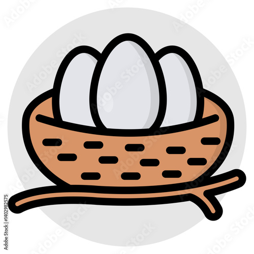 Eggs icon, editable vector