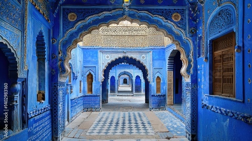A mesmerizing journey through Jodhpur's Blue City, India. Architectural marvel, vibrant hues, intricate details, ancient charm. A visual spectacle of Rajasthan's rich heritage.