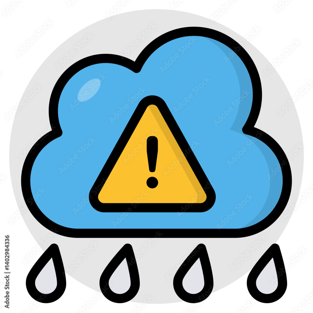 Rainfall warning icon in perfect design Rainfall warning icon in perfect design