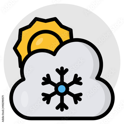 Modern design icon of snowfall 